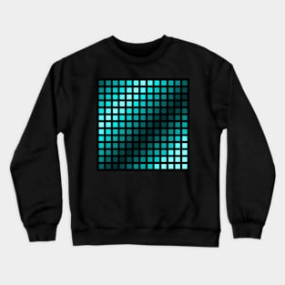 Mint Gradient Geometric Pattern Crewneck Sweatshirt